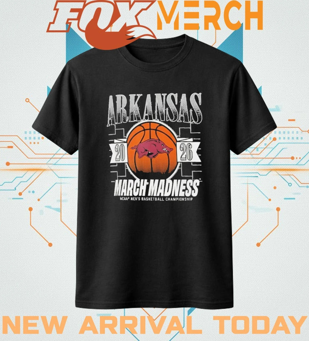 Arkansas Razorbacks 2026 March Madness NCAA men’s basketball Championship t-shirt