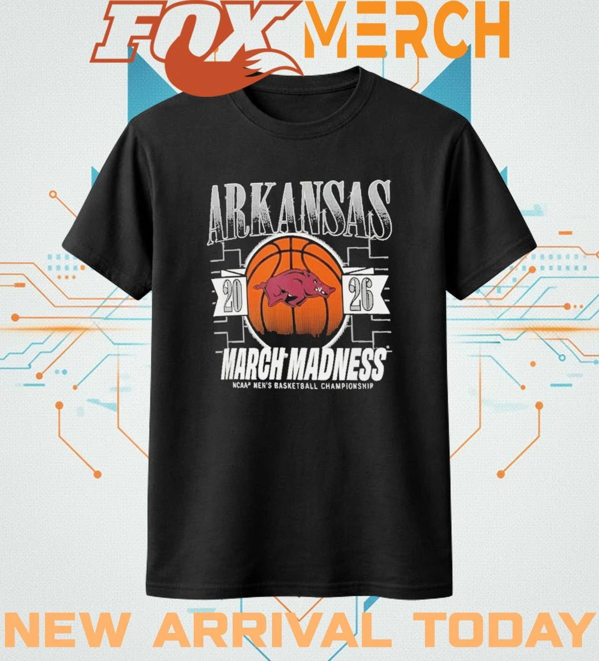 Arkansas Razorbacks 2026 March Madness NCAA men’s basketball Championship t-shirt