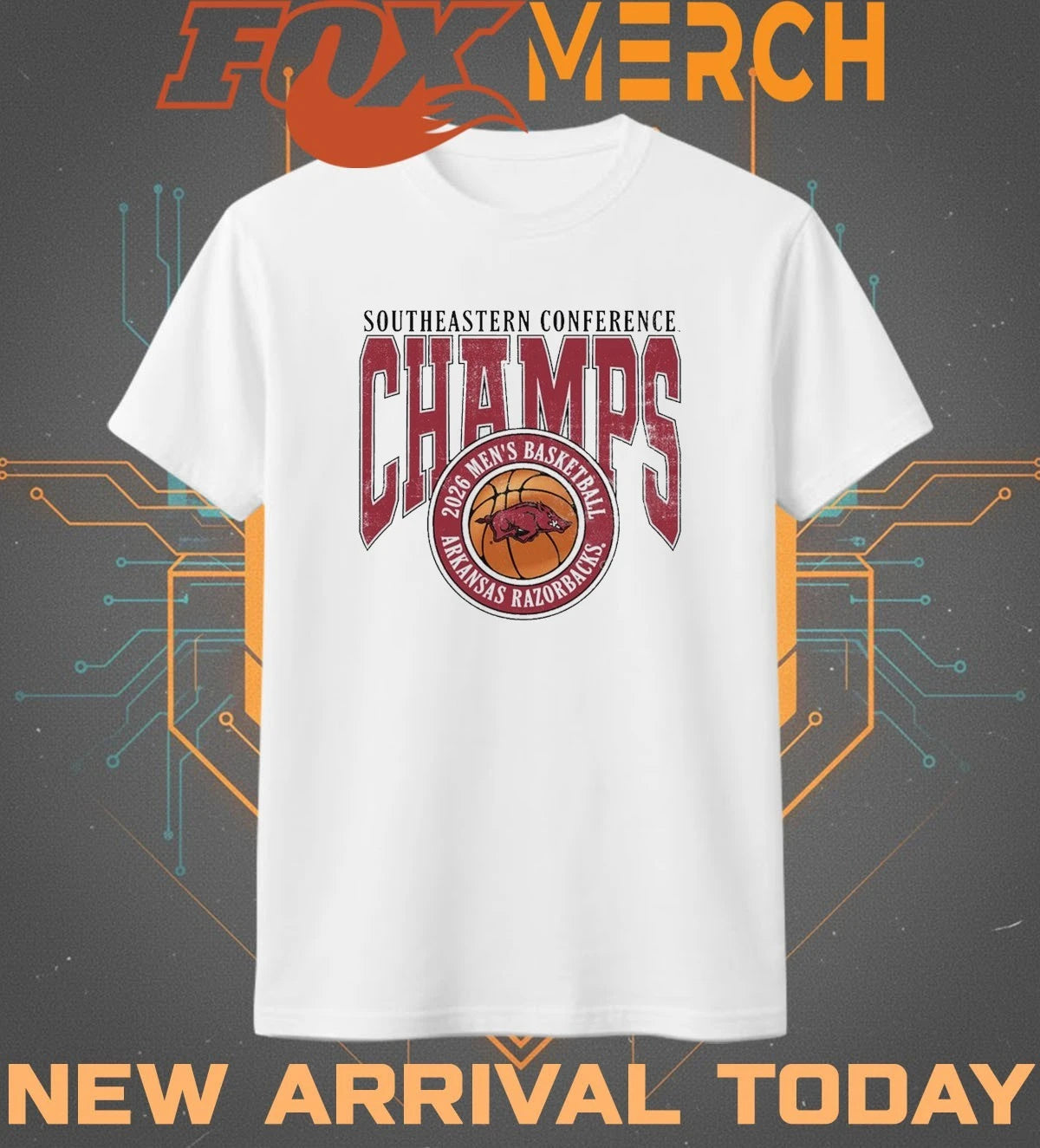 Arkansas Razorbacks 2026 Men’s Basketball Southeastern Conference Champs shirt