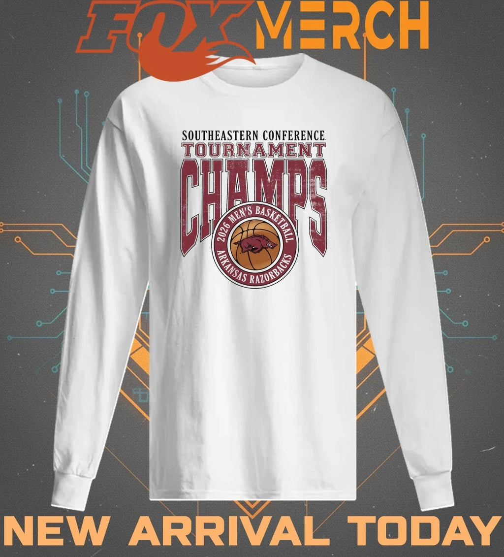 Arkansas Razorbacks 2026 Men’s Basketball Southeastern Conference Tournament Champs t-shirt