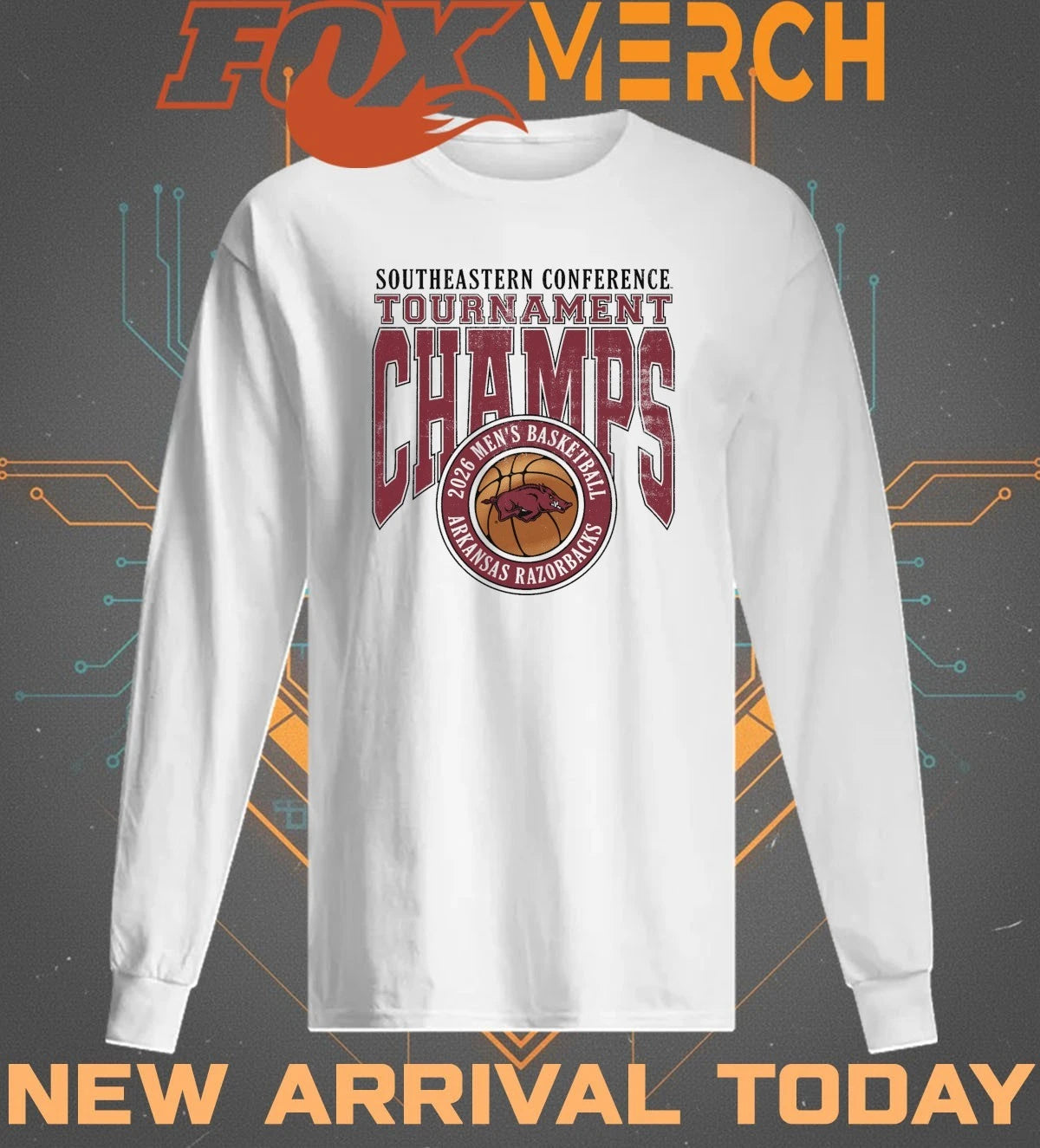 Arkansas Razorbacks 2026 Men’s Basketball Southeastern Conference Tournament Champs t-shirt