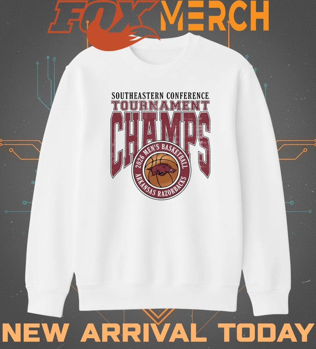 Arkansas Razorbacks 2026 Men’s Basketball Southeastern Conference Tournament Champs t-shirt