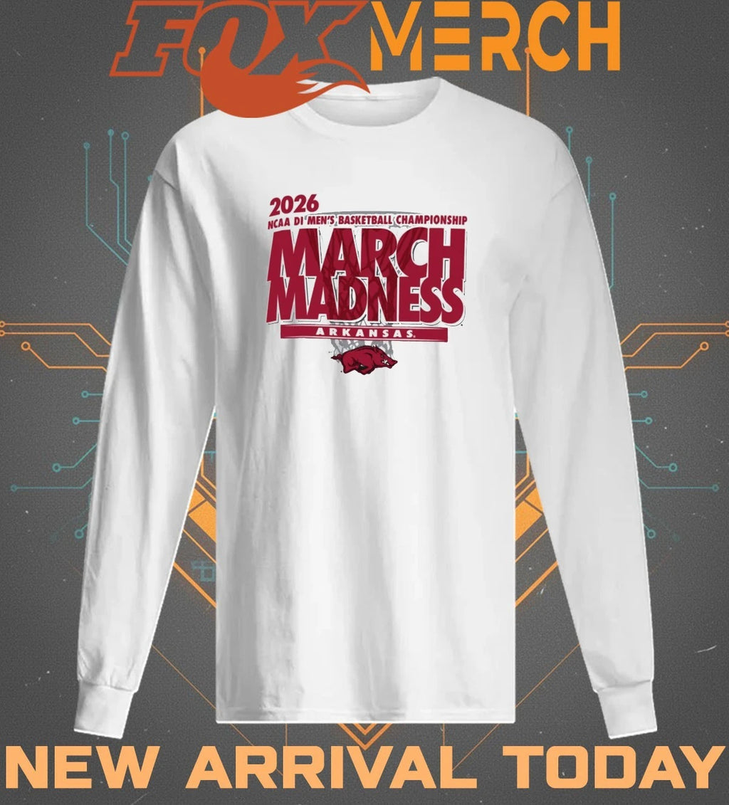 Arkansas Razorbacks 2026 NCAA DI Men’s Basketball Championship March Madness t-shirt
