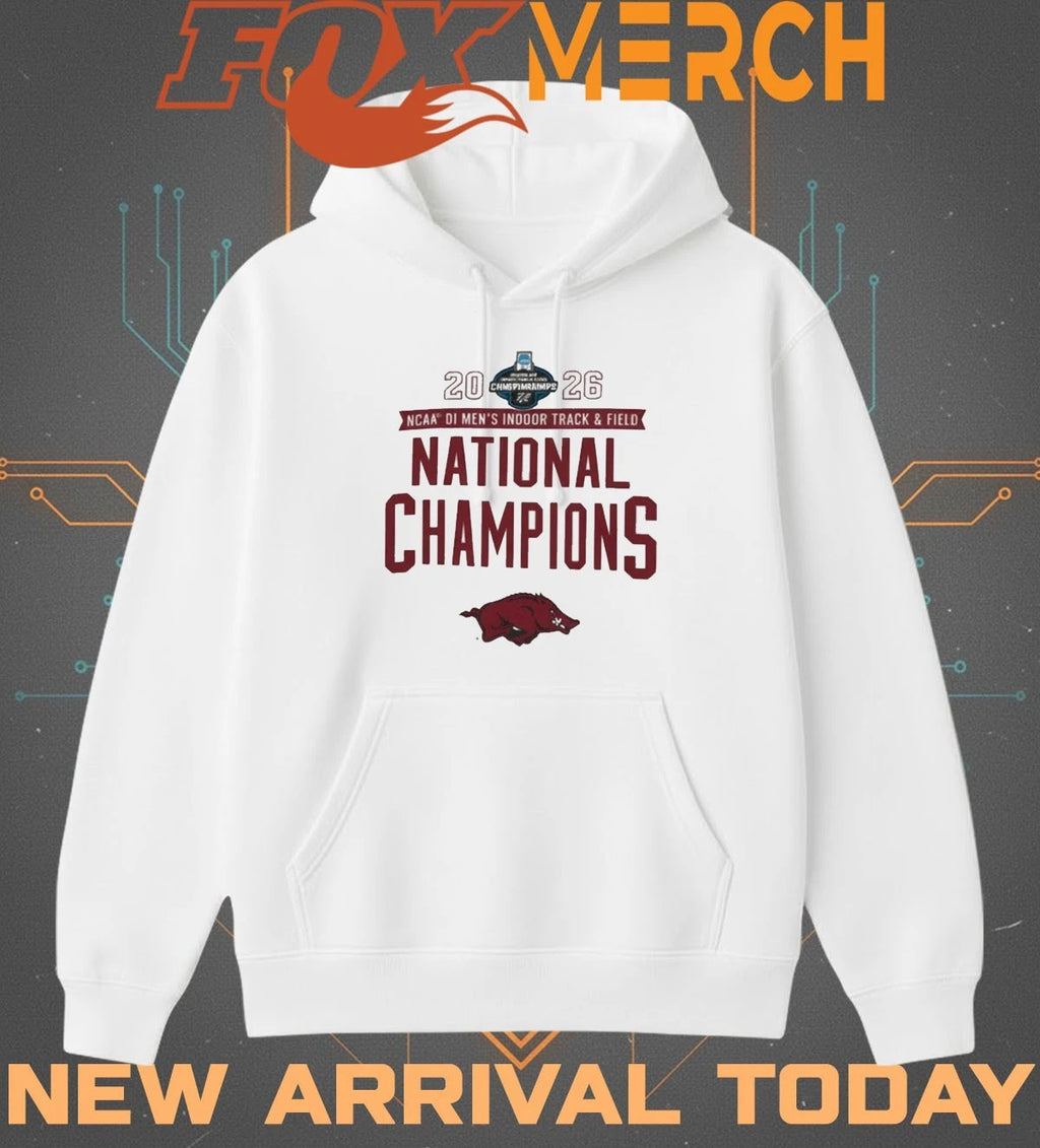 Arkansas Razorbacks 2026 NCAA Men’s Indoor Track &amp; Field National Champions t-shirt