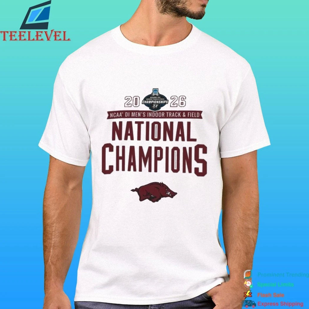 Arkansas Razorbacks 2026 Ncaa Men’s Indoor Track &amp; Field National Champions Shirt