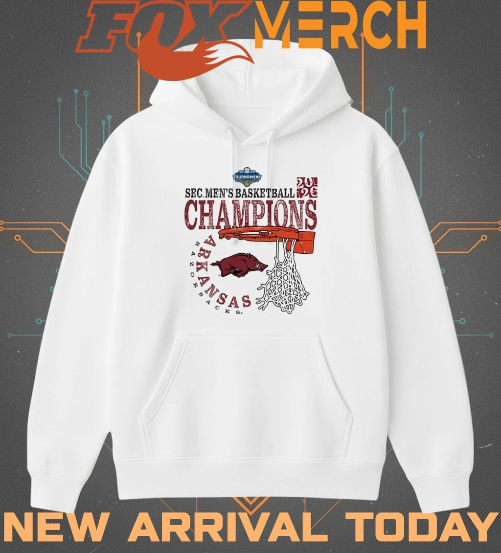 Arkansas Razorbacks 2026 SEC Men’s Basketball Tournament Champions Cut Nets shirt