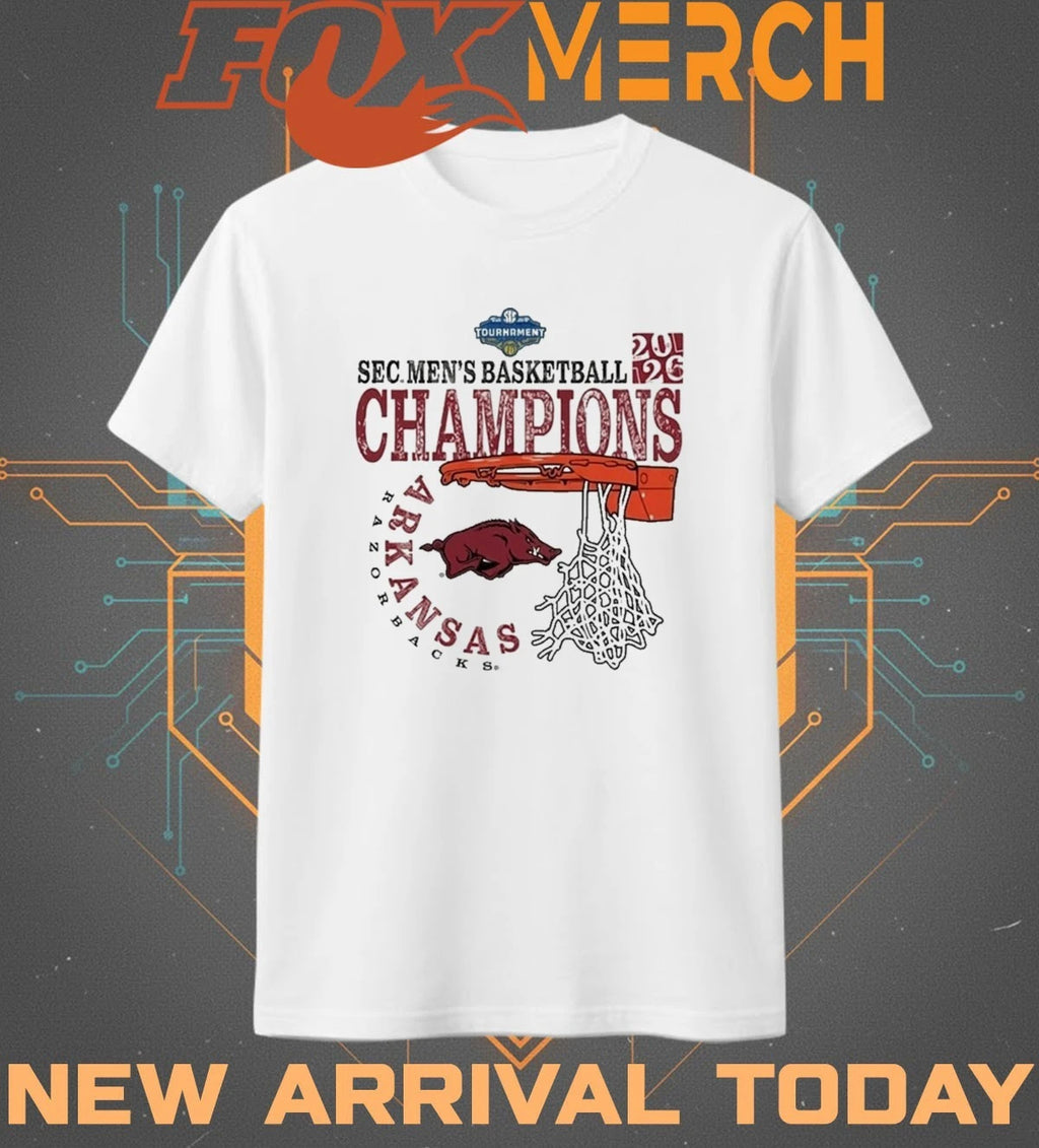 Arkansas Razorbacks 2026 SEC Men’s Basketball Tournament Champions Cut Nets shirt