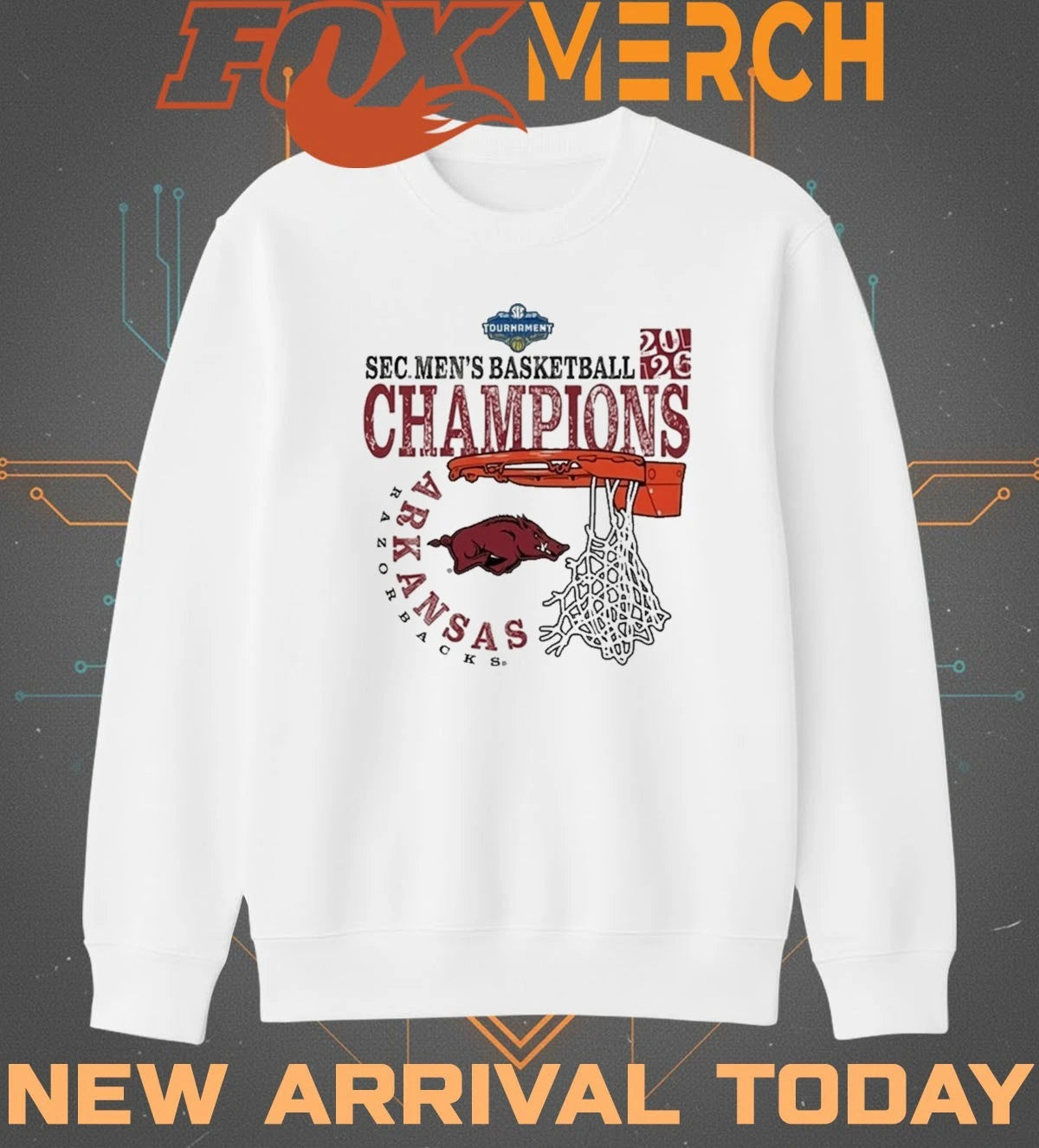 Arkansas Razorbacks 2026 SEC Men’s Basketball Tournament Champions Cut Nets shirt