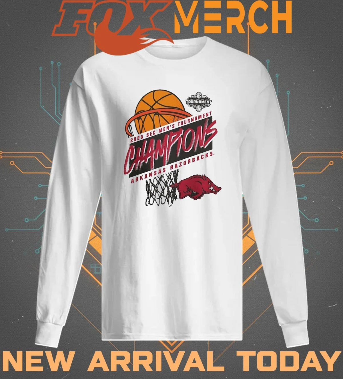 Arkansas Razorbacks 2026 SEC Men’s Basketball Tournament Champions shirt