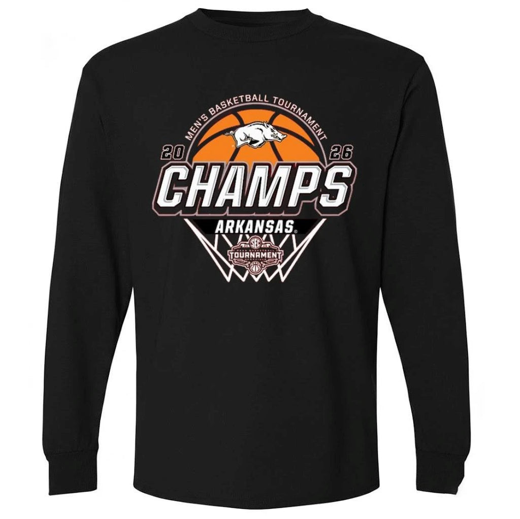 Arkansas Razorbacks Blue 84 Unisex 2026 SEC Men’s Basketball Tournament Champions Shirt