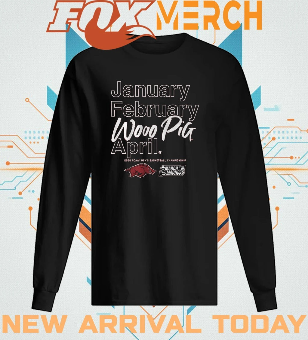 Arkansas Razorbacks MBB 2026 March Madness Month t-shirt
