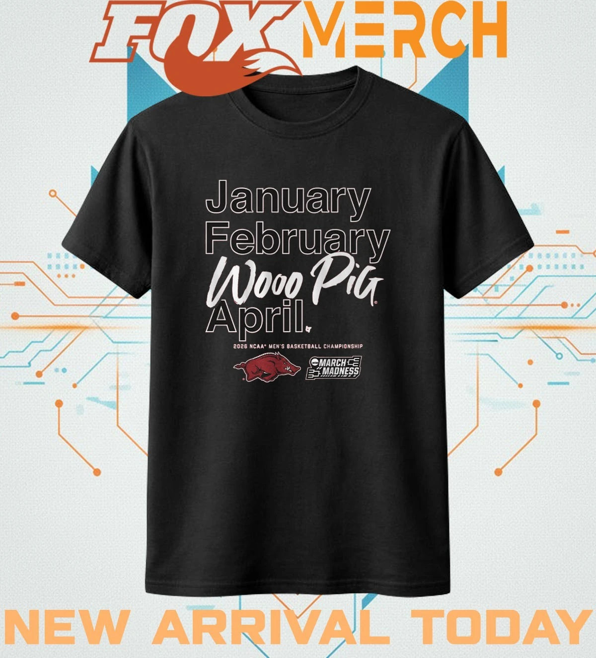 Arkansas Razorbacks MBB 2026 March Madness Month t-shirt