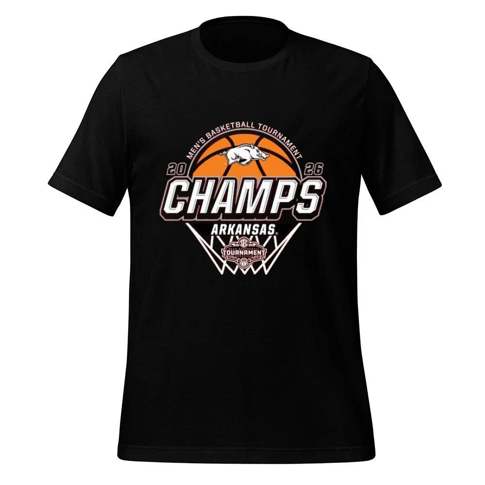 Arkansas Razorbacks Men’s Basketball 2026 SEC Tournament Champions Locker Room Cardinal Red Shirt