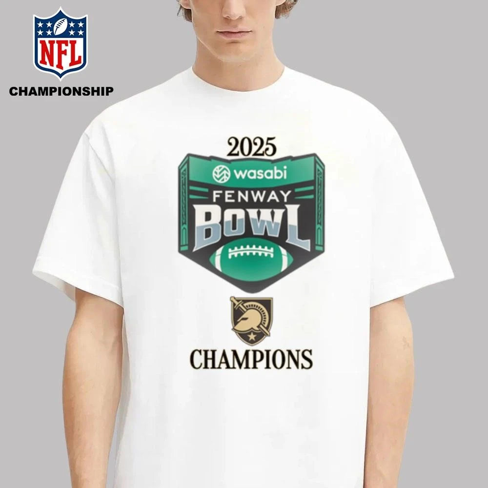Army Black Knights 2025 Wasabi Fenway Bowl Champions Logo Shirt