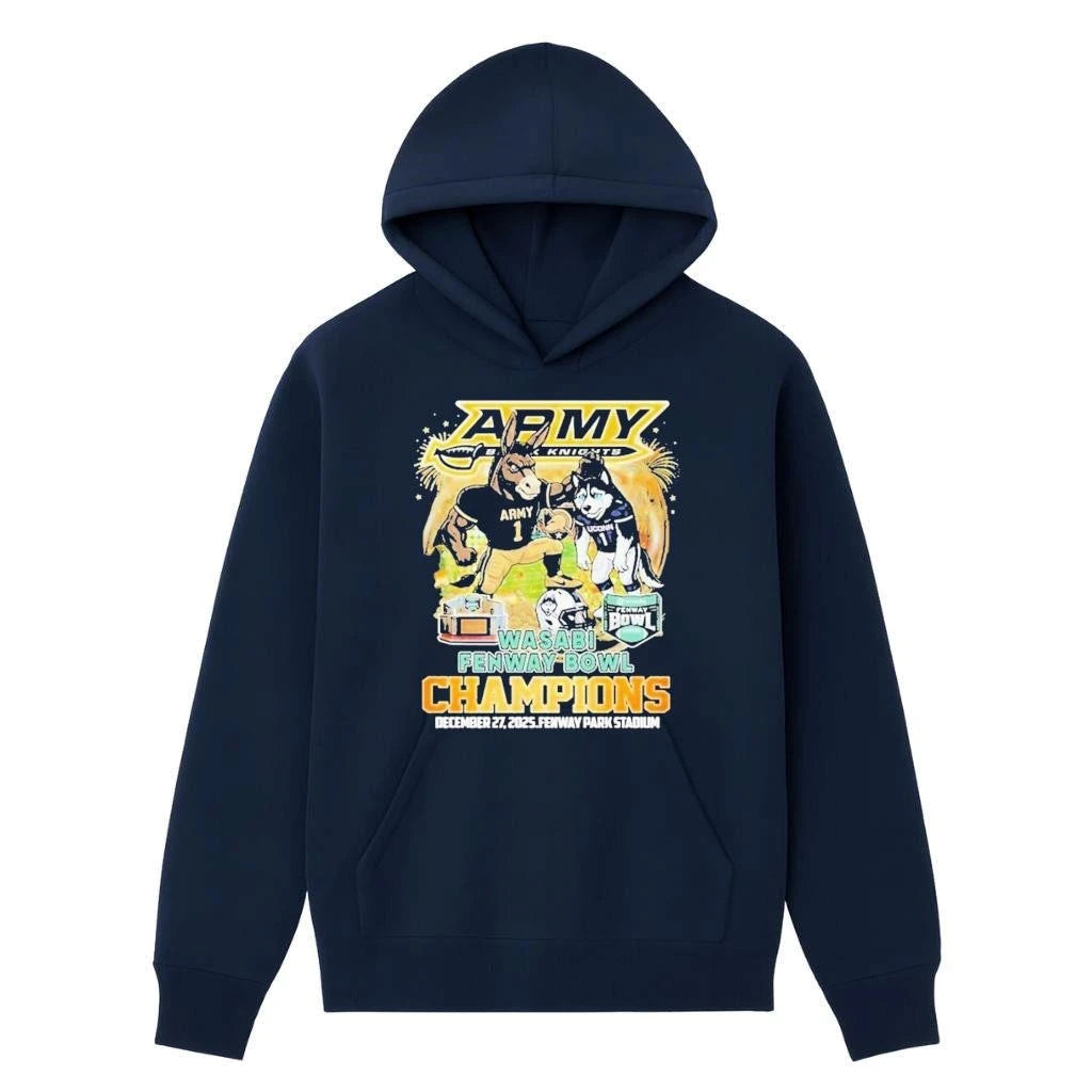 Army Black Knights 2025 Wasabi Fenway Bowl Champions Mascot Tee At Fenway Park Stadium December 27 2025 Shirt