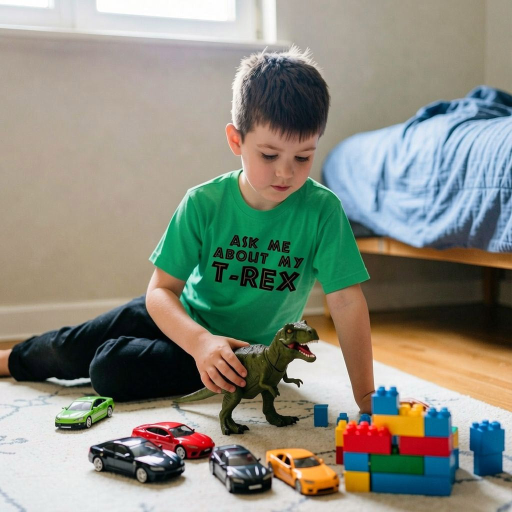 Ask Me About My T-Rex Toddler T Shirt