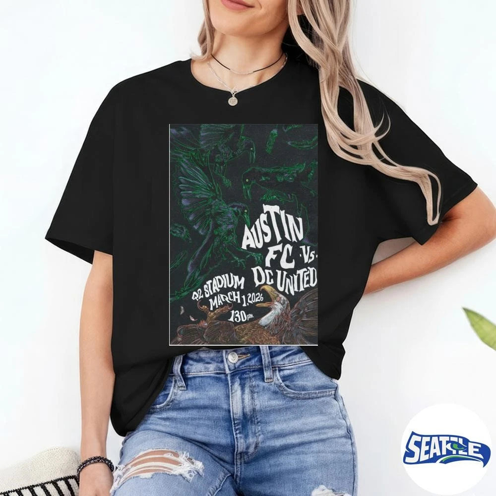 Austin FC vs. DC United March 1 2026 Q2 Stadium Poster shirt