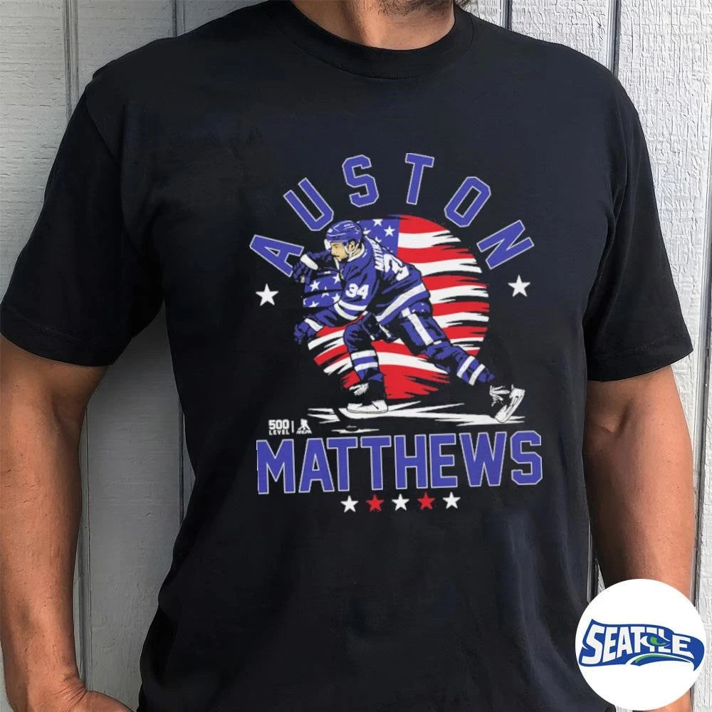 Auston Matthews Toronto Maple Leafs USA Flag shirt