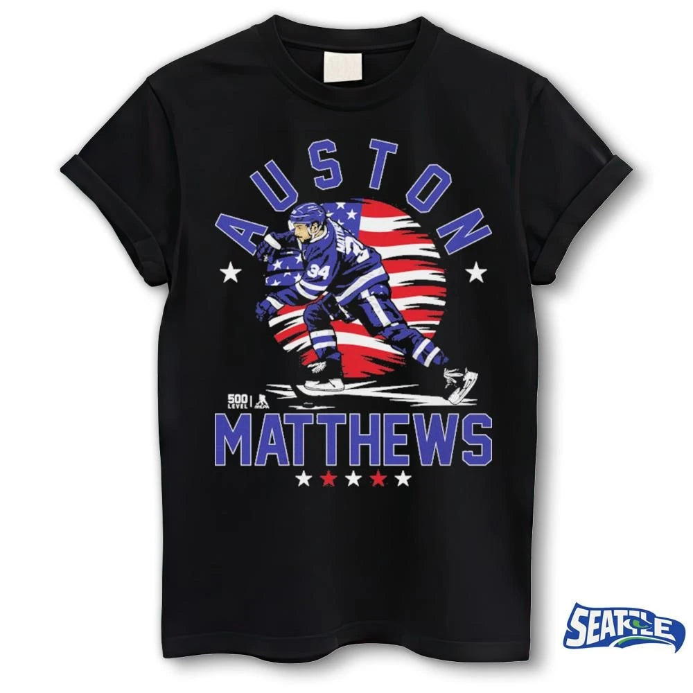 Auston Matthews Toronto Maple Leafs USA Flag shirt