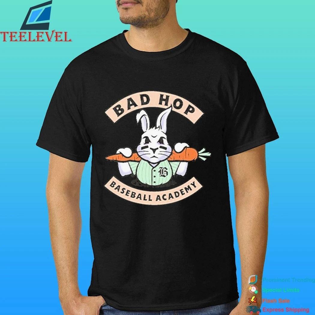 Bad Hop Baseball Academy Angry Bunny Mascot Sports Shirt
