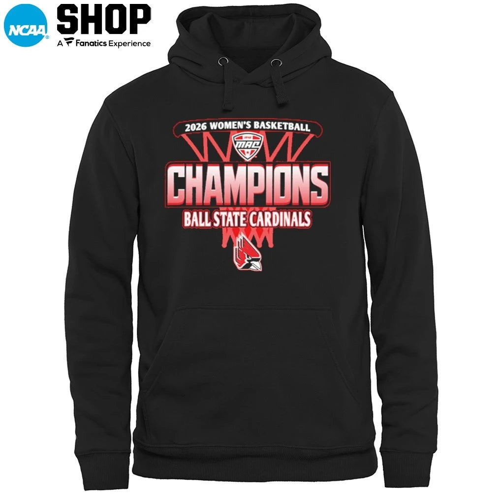 Ball State Cardinals 2026 MAC Women’s Basketball Regular Season Champions T-Shirt