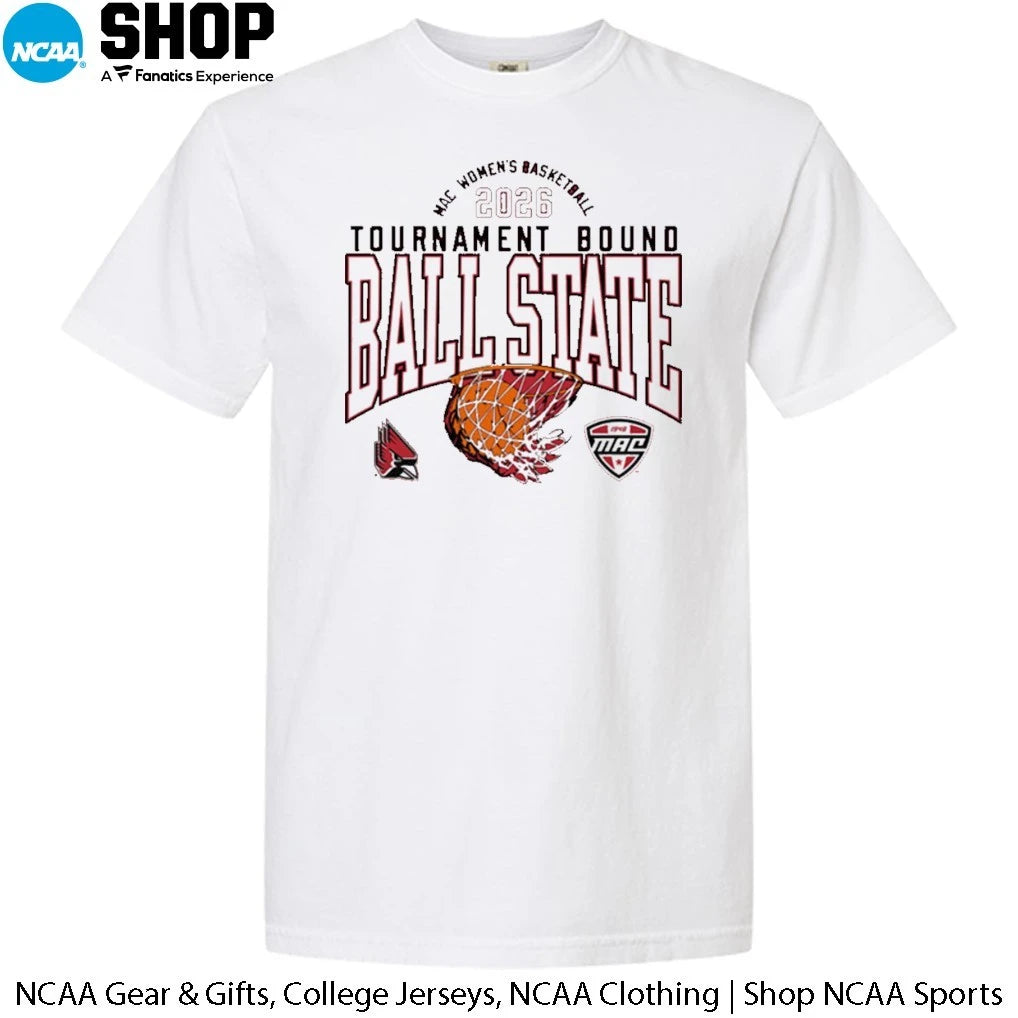 Ball State Cardinals MAC 2026 WBB Tournament Bound T-Shirt