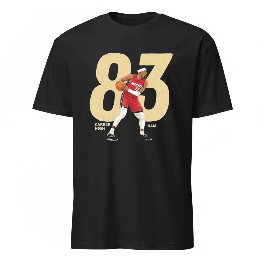Bam Adebayo #13 Career High 83 Miami Basketball Graphic Shirt