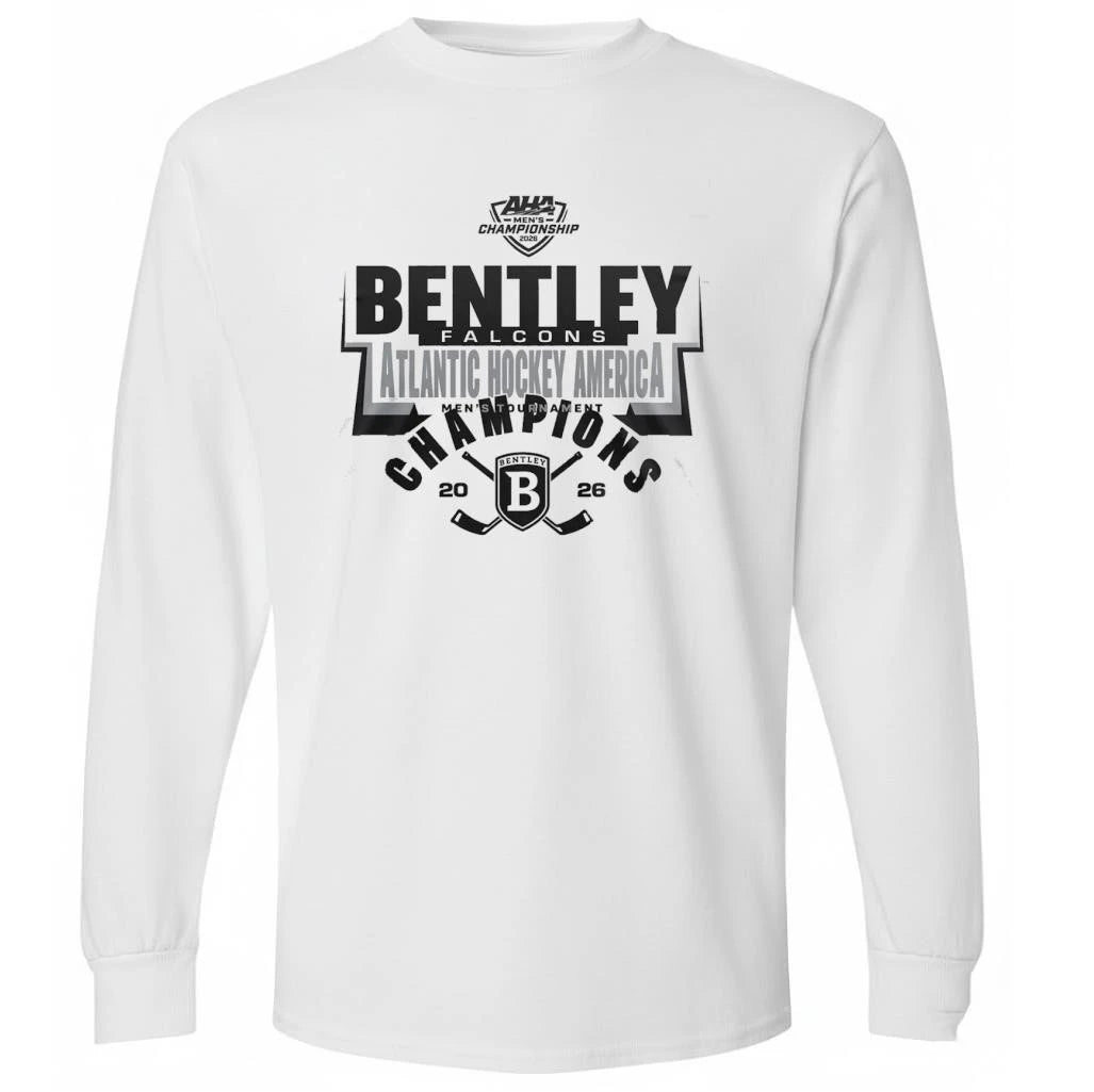 Bentley Falcons Atlantic Hockey America Champions Back2Back 2026 Shirt