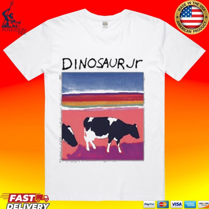 Bingo Dinosaur Jr Without A Sound Cow Grey T-shirt