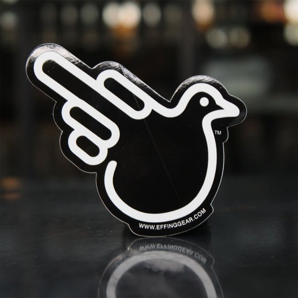 8 Pack - Black & White Bird Stickers