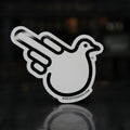 8 Pack - Black & White Bird Stickers