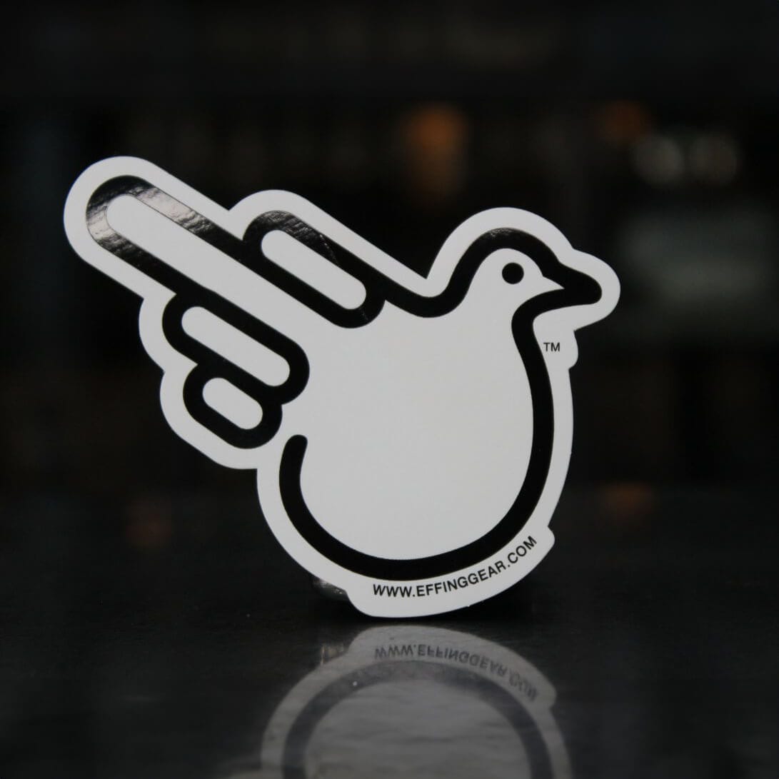8 Pack - Black & White Bird Stickers
