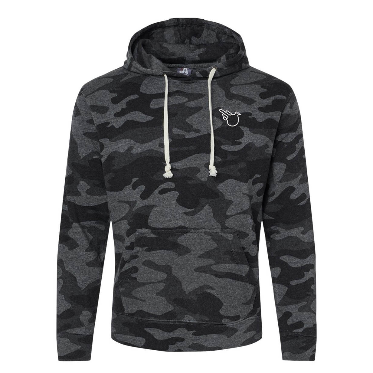 Black Camo Triblend Hoodie