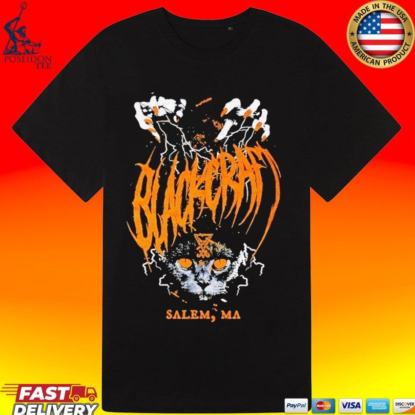 Blackcraft Salem Ma Cat Gothic Apparel T-shirt