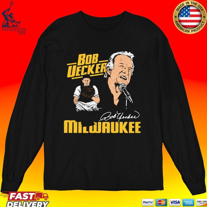Bob Uecker Milwaukee Brewers Baseball Signature T-shirt