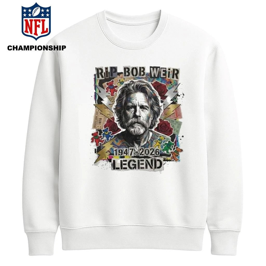 Bob Weir RIP Memorial Tribute Shirt 1947-2026 Grateful Dead Dancing Bears Roses Shirt