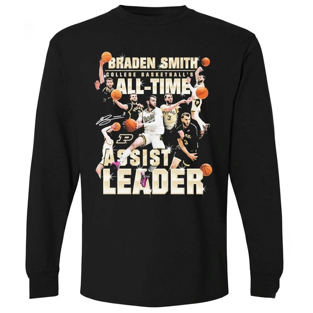 Braden Smith Purdue Boilermakers College Basketball All-Time Assists graphic Shirt