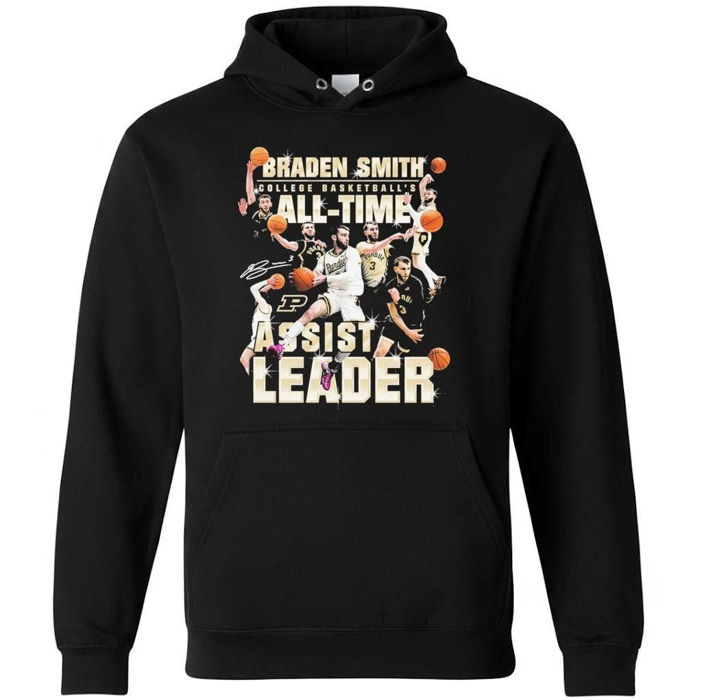 Braden Smith Purdue Boilermakers College Basketball All-Time Assists graphic Shirt