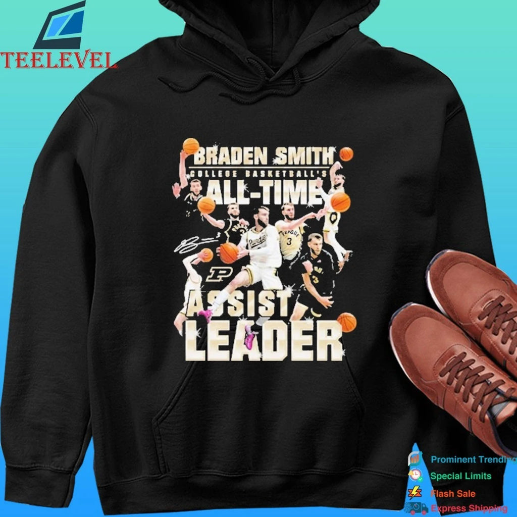 Braden Smith Purdue Boilermakers College Basketball’s Breaks Ncaa All-time Assists Leader Record Signature Shirt