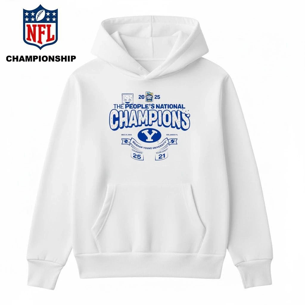 BYU Cougars Victory 25-21 Georgia Tech Yellow Jackets 2025 Pop-Tarts Bowl The People’s National Champions Shirt