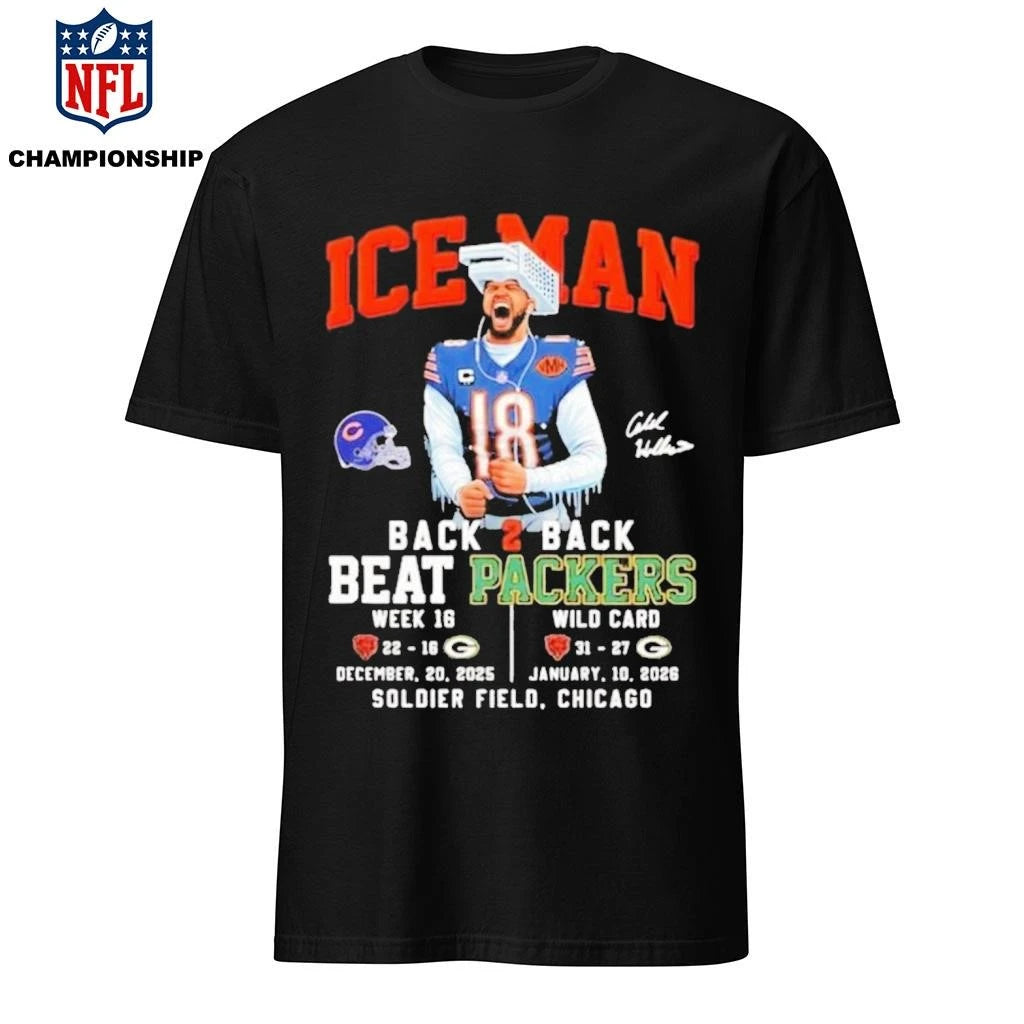 Caleb Iceman Bears Back 2 Back Beat Packers Shirt