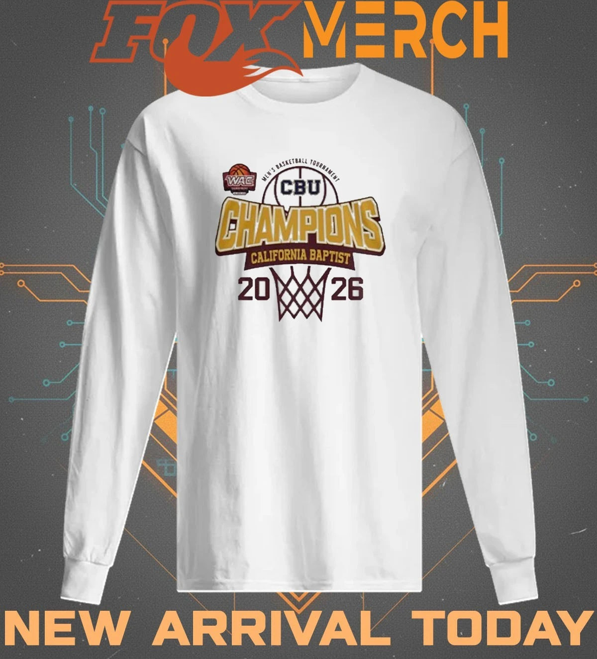 California Baptist 2026 Men’s basketball Tournament Champions t-shirt