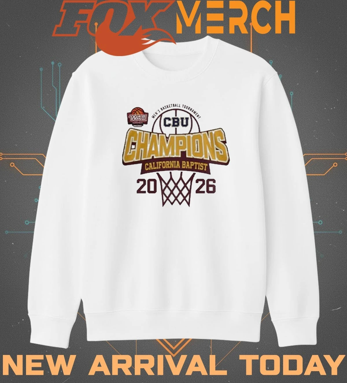 California Baptist 2026 Men’s basketball Tournament Champions t-shirt