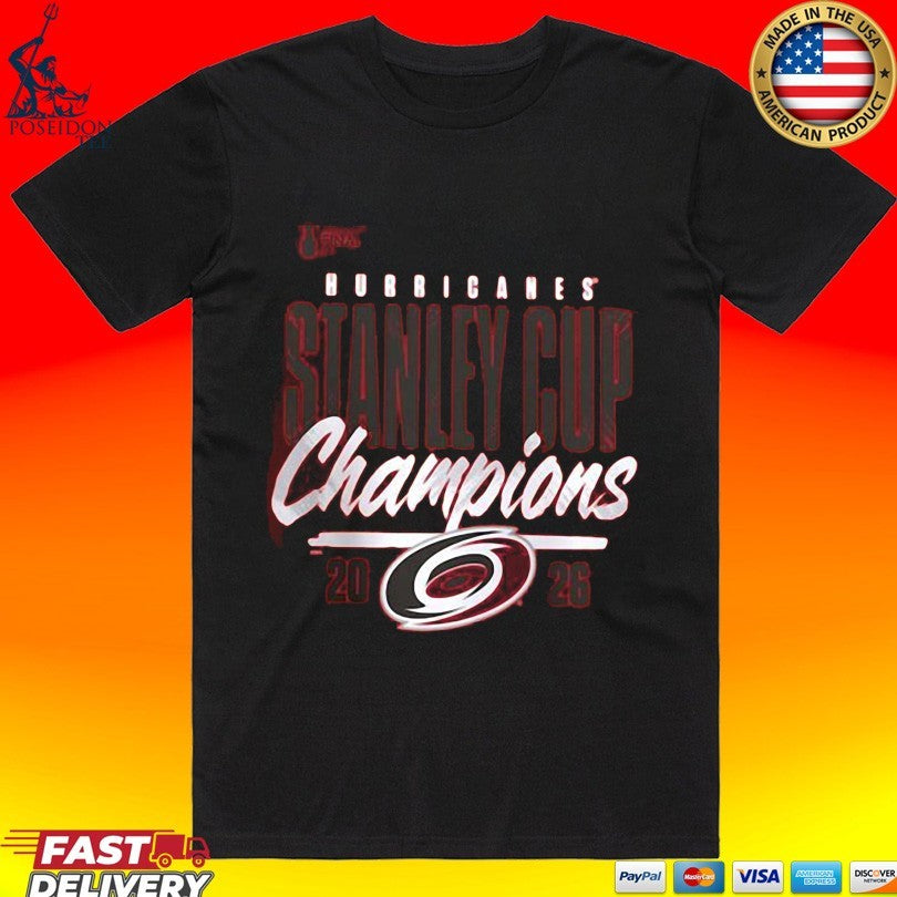 Carolina Hurricanes Red 2026 Stanley Cup Champions Logo T-shirt