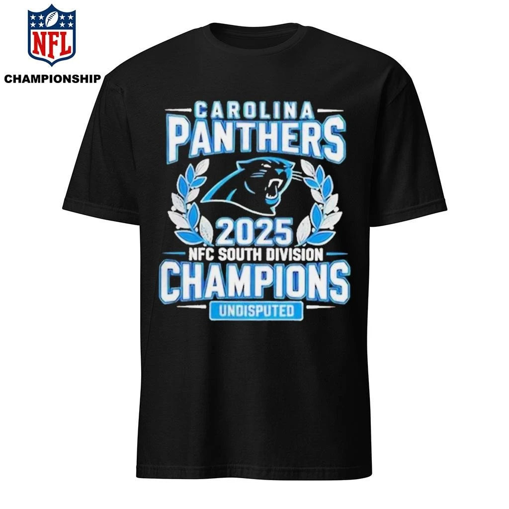 Carolina Panthers 2025 NFC South Division Champions Undisputed Logo Shirt