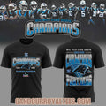 Carolina Panthers NFC Wild Card South Champions 2025-2026 Black 2 Sides Shirt