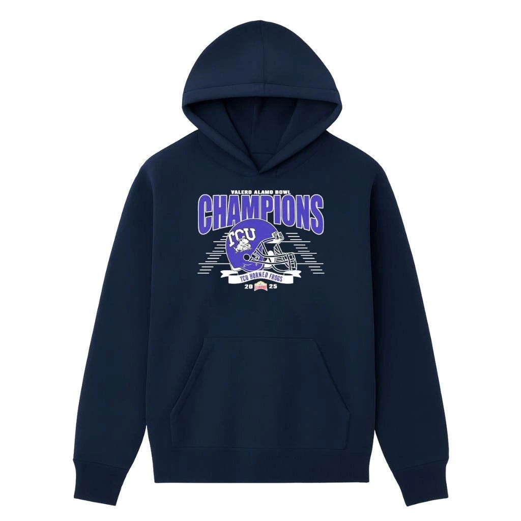 Celebrate 2025 Alamo Bowl TCU Horned Frogs Football Champions 2025 Valero Alamo Bowl Shirt