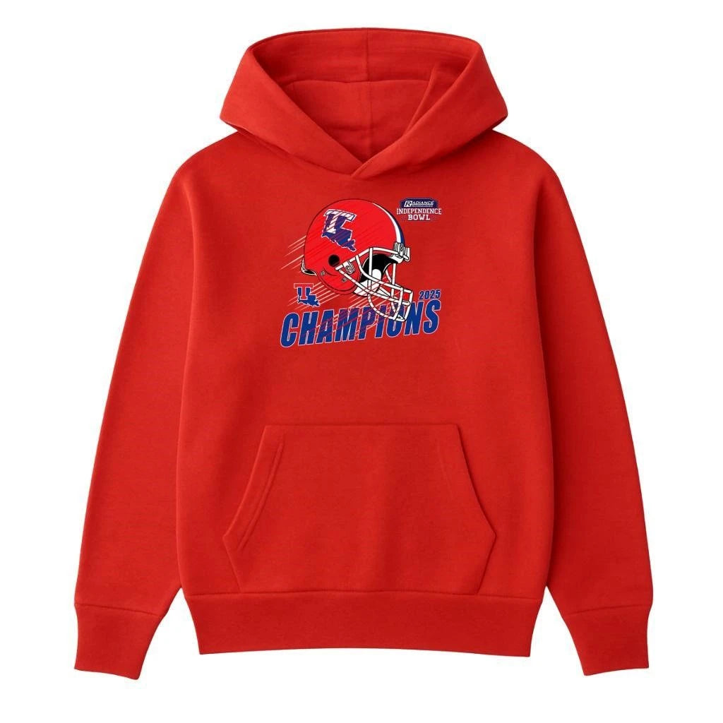 Celebrate 2025 Independence Bowl Louisiana Tech Bulldogs Football Champions 2025 Radiance Technologies Independence Bowl Shirt