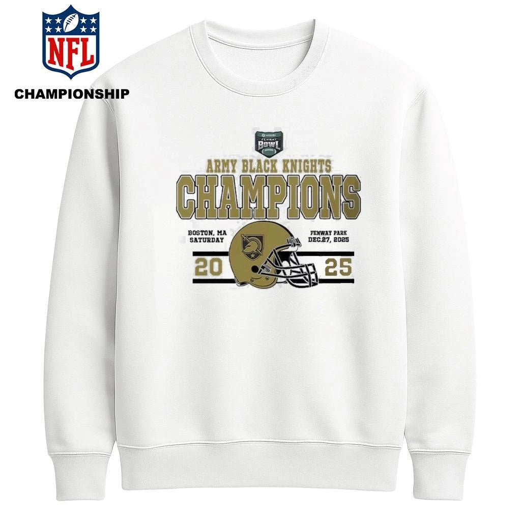 Celebrate Army Black Knights Football Named To Champions 2025 Wasabi Fenway Bowl Shirt