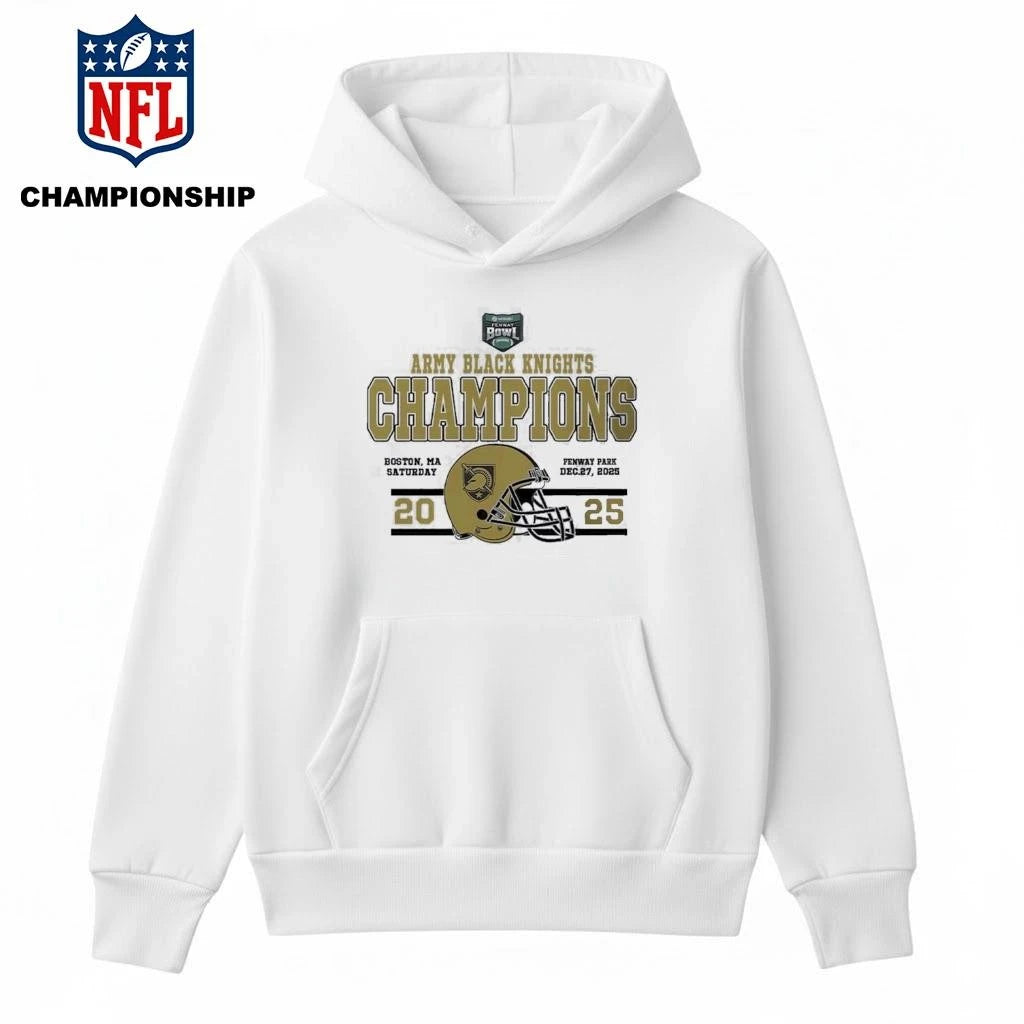 Celebrate Army Black Knights Football Named To Champions 2025 Wasabi Fenway Bowl Shirt